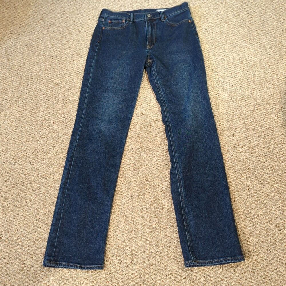 Gap 90s High Rise Straight Leg Jeans Womens 29 8 L Tall Dark Wash Denim